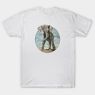 African Elephant Strutting T-Shirt